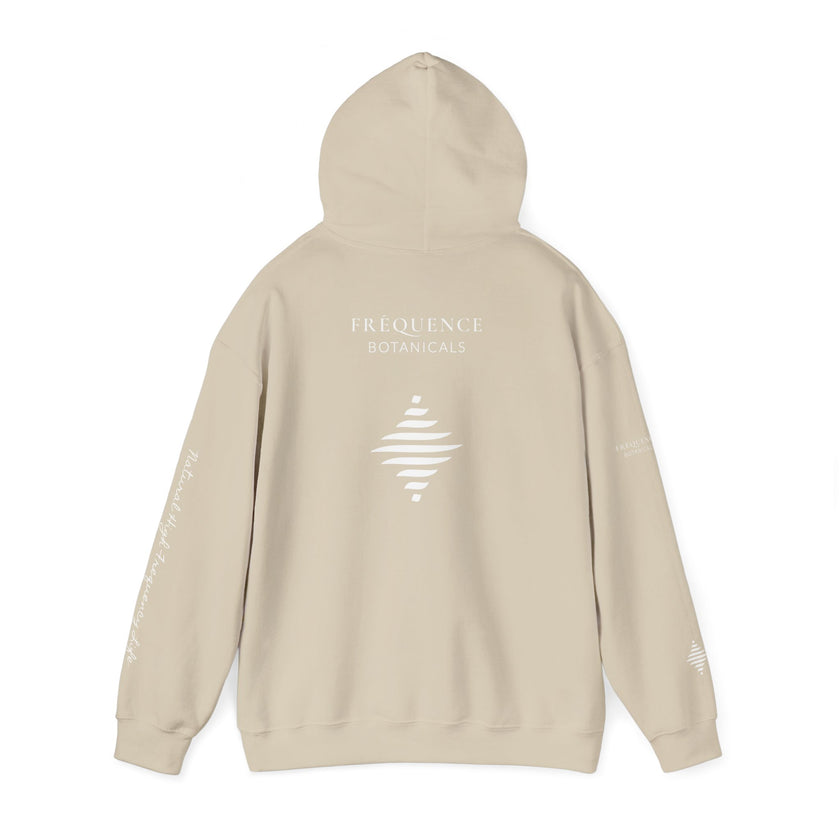 Clarity 852 Hz Star Logo Hoodie | Frequency Botanical Minimalist Design