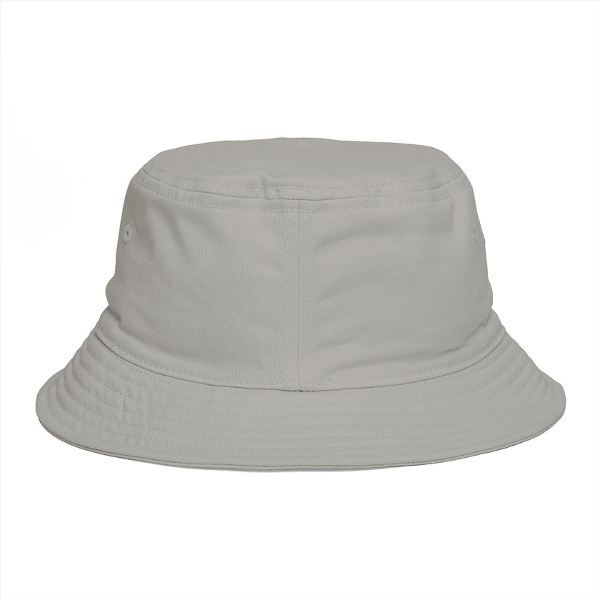 Frequénce Botanicals Embroidered Bucket Hat — Earthy Brown Garden Logo Sun Hat