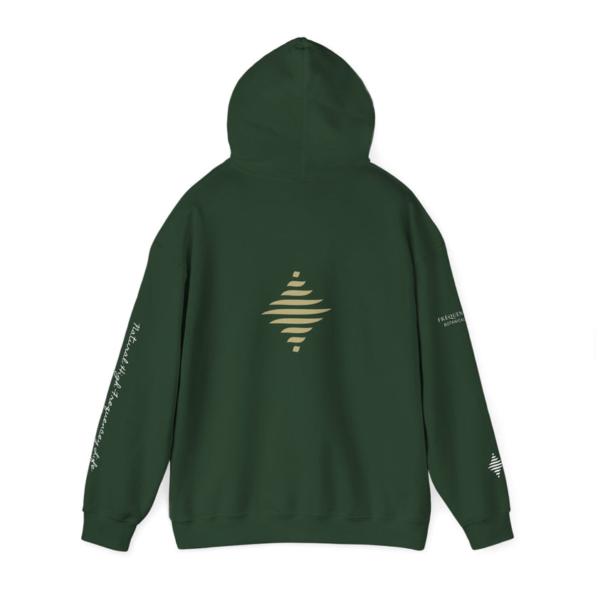 Instinct 396 Hz Star Logo Hoodie | Frequency Botanical Minimalist Design