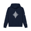 Frequence Sounder Hoodie — Minimalist Organic Pullover with Geometric Soundwave Graphics