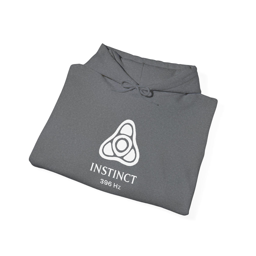 Instinct 396 Hz Star Logo Hoodie | Frequency Botanical Minimalist Design