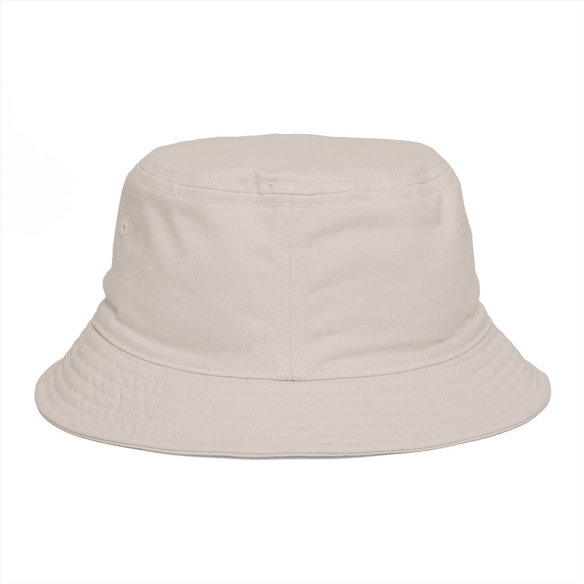 Frequénce Botanicals Embroidered Bucket Hat — Earthy Brown Garden Logo Sun Hat