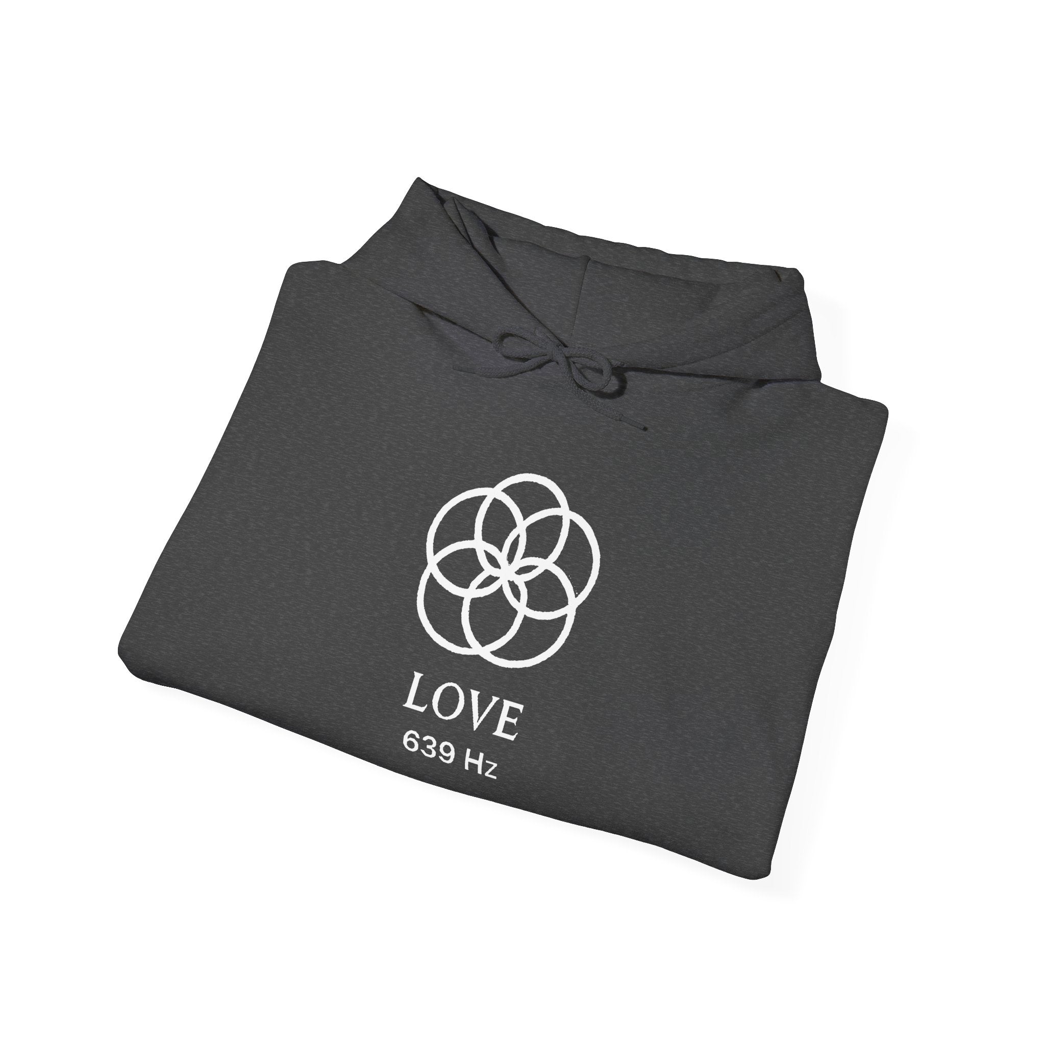 Love 639 Hz Star Logo Hoodie | Frequency Botanical Minimalist Design