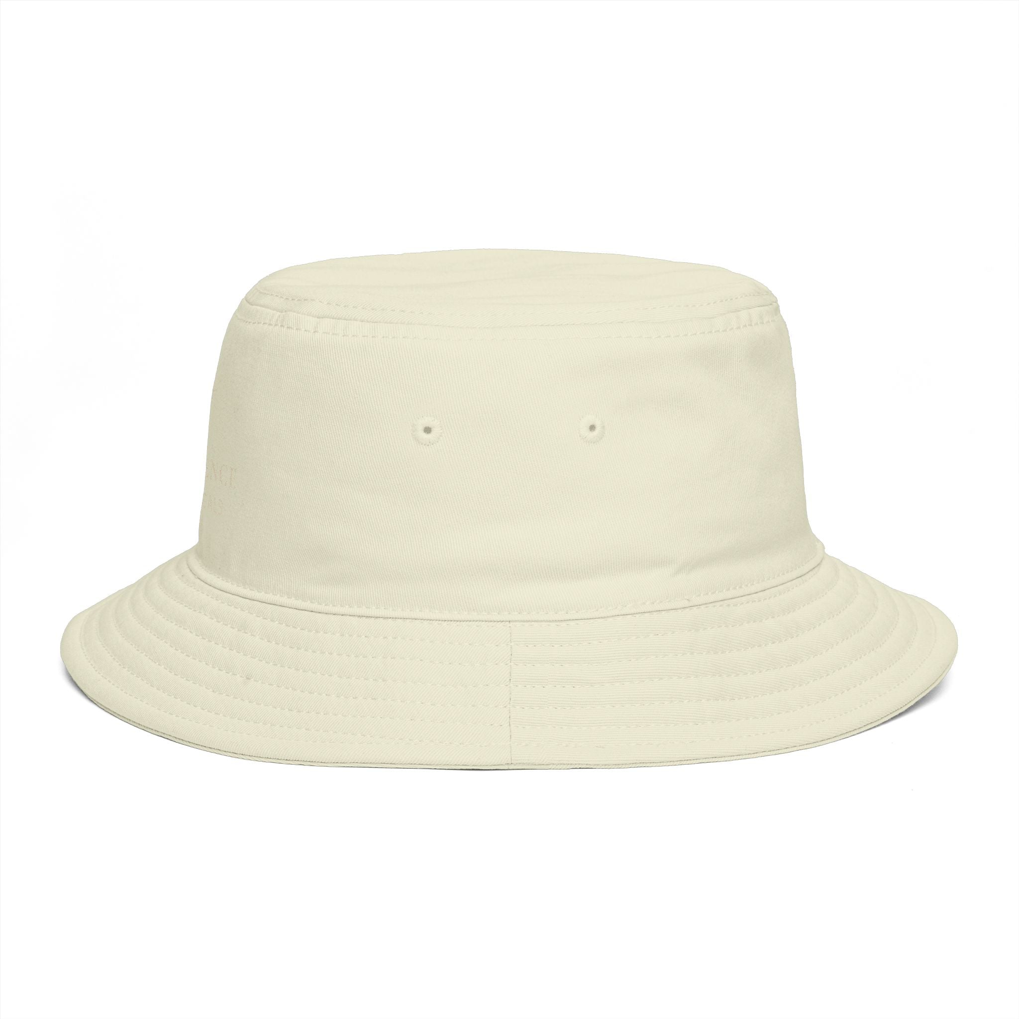 Frequénce Botanicals Embroidered Bucket Hat — Earthy Brown Garden Logo Sun Hat